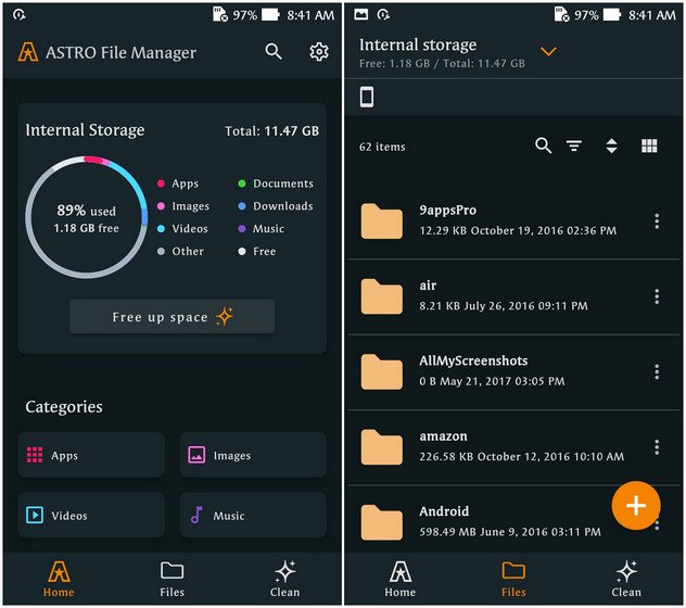 Trình quản lý tệp Astro;  Ứng dụng quản lý tệp tốt nhất dành cho Android