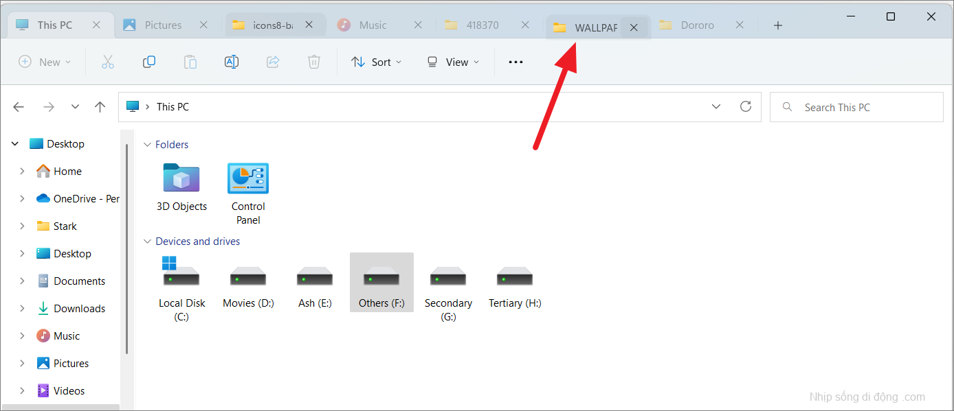 Hình ảnh này có thuộc tính alt trống;  tên tệp của nó là allthings.how-how-to-use-windows-11-file-explorer-tabs-image-16.png